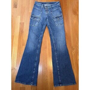 Y2K Hudson  Boot Cut Jeans Women's Size 26 bucket pocket low Rise button